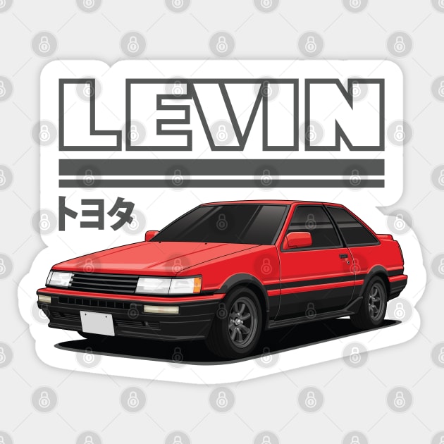 Toyota AE86 Levin Sticker by squealtires